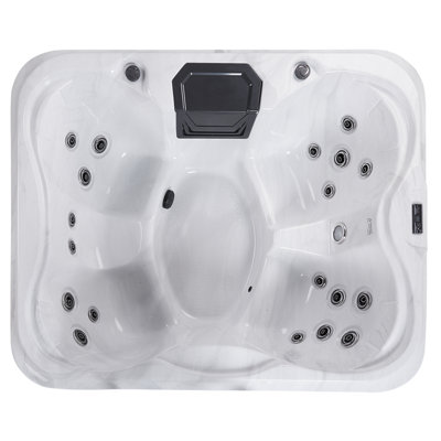 Square Hot Tub with LED White ARCELIA