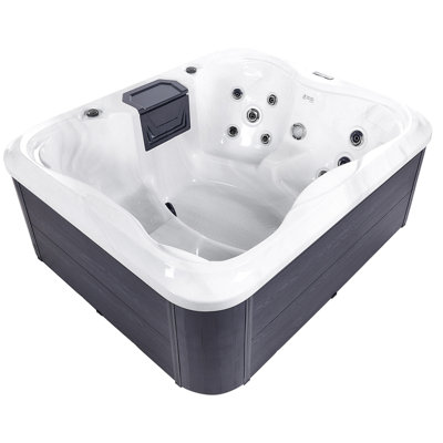 Square Hot Tub with LED White ARCELIA