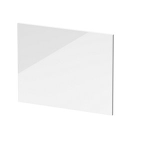 Square L Shape Shower Bath MDF End Panel - 700mm - Gloss White - Balterley