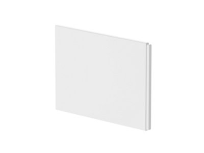 Square L Shaped Shower Bath Acrylic End Panel - 700mm - White