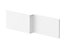 Square L Shaped Shower Bath Acrylic Front Panel - 1700mm - White - Balterley