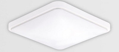 Square LED Ceiling Lamp AC220V White Light Modern Panel Light White With Silver Lines
