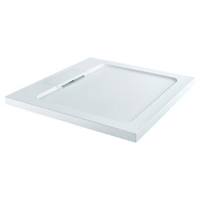 Square Low Profile Shower Tray with Hidden Waste - 800x800mm