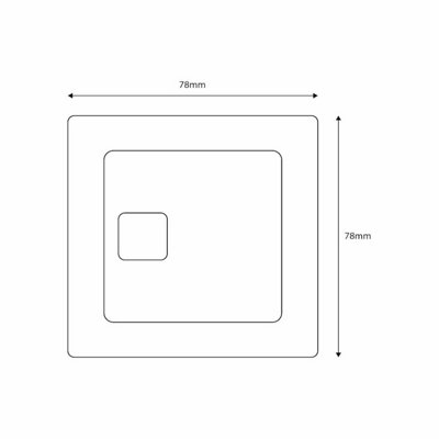 Square Matt Black Dual Flush Button For Concealed Cisterns
