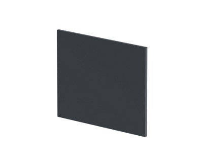 Square MDF Reversible Shower Bath End Panel - 700mm - Soft Black - Balterley
