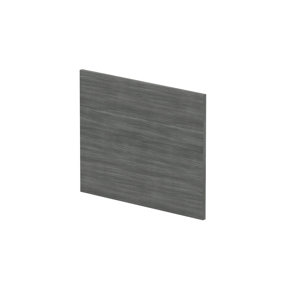 Square MFC Reversible Shower Bath End Panel - 700mm - Woodgrain Anthracite - Balterley