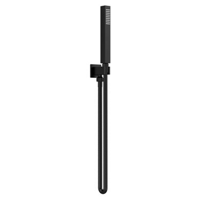 Square Outlet Elbow, Parking Bracket & Shower Handset - Matt Black Price Comparisons | Compare The Build