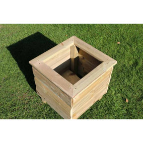 Square Planters, Wooden Garden Pot/Tub for Plants - L40 x W40 x H40 cm - Fully Assembled