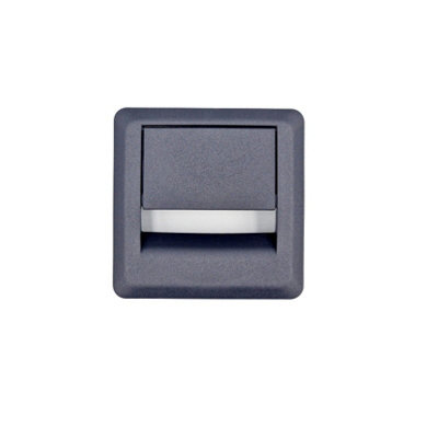 Square Plastic Grommet For Desk 60mm Anthracite