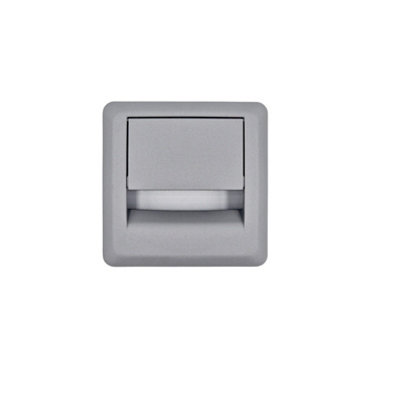 Square Plastic Grommet For Desk 60mm Dark Grey