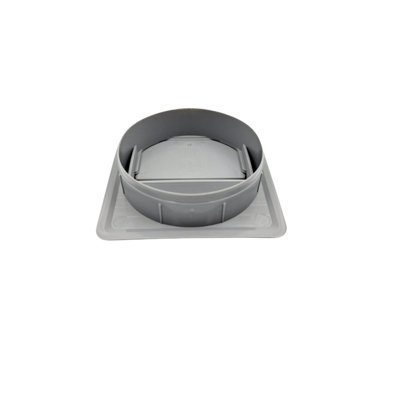 Square Plastic Grommet For Desk 60mm Dark Grey