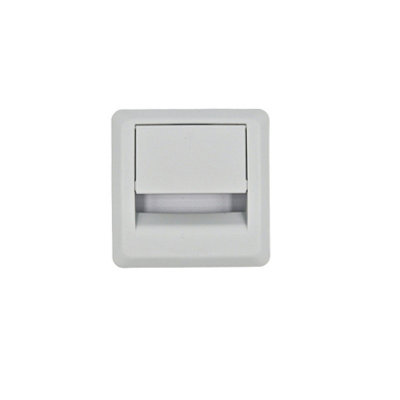 Square Plastic Grommet For Desk 60mm Grey