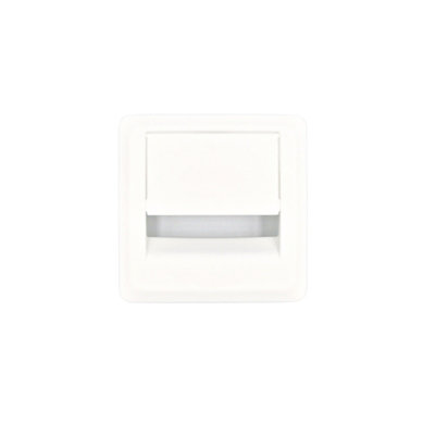 Square Plastic Grommet For Desk 60mm White