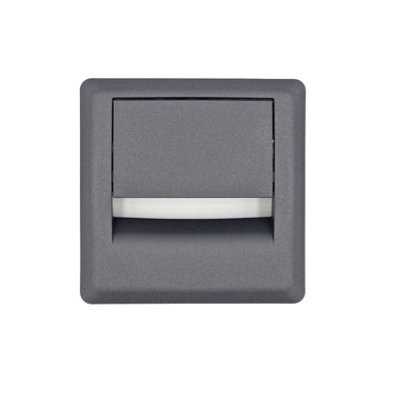 Square Plastic Grommet For Desk 80mm Anthracite