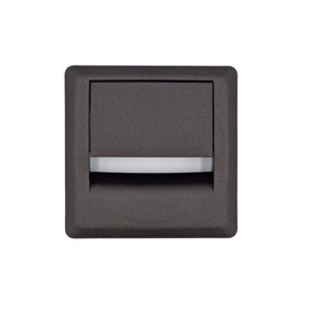 Square Plastic Grommet For Desk 80mm Black