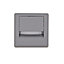 Square Plastic Grommet For Desk 80mm Dark Grey