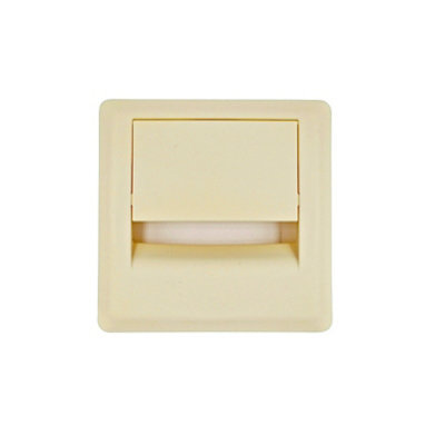 Square Plastic Grommet For Desk 80mm Ivory