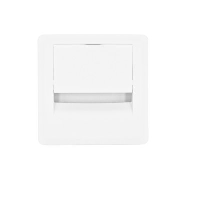 Square Plastic Grommet For Desk 80mm White