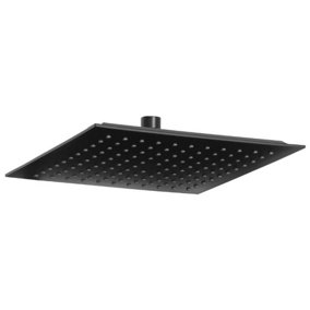 Square Rainfall Black ABS Movable Head Replacement Part for Shower Column