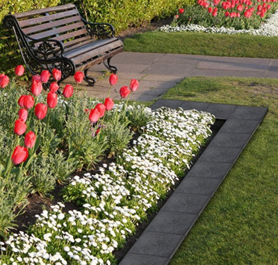 Square Recycled Rubber Slate Stomp Stepping Stone - 4