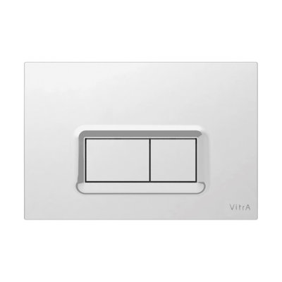 Square Rimless Wall Hung Toilet & VITRA 1.27m Concealed WC Cistern Frame Plate-Complete Set - Gloss Chrome Plate