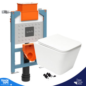 Square Rimless Wall Hung Toilet -Wall Hung Toilet ONLY