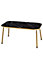 Square Set of 4 tables, Metal gold legs, gold PVC, Gold Bendir 3200