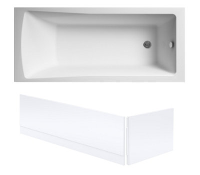 Square Single Ended 1700x700 with Leg Set & Front & End Bath Panels