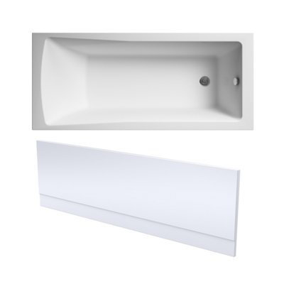 Square Single Ended Bath and Front Panel - 1700 x 700mm