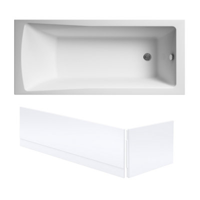 Square Single Ended Bath, Front and End Panels - 1700 x 700mm