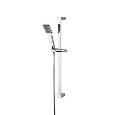 Square Slide Rail Shower Kit with Single Function Head - Chrome - Balterley