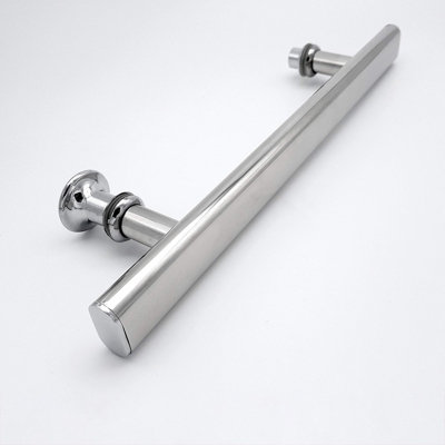 Square Stainless Steel 195 mm Shower Door Handle 145 mm Hole To Hole Centre - 3