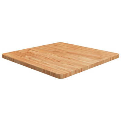 SQUARE TABLE TOP LIGHT BROWN 60X60X2.5CM TREATED SOLID WOOD OAK