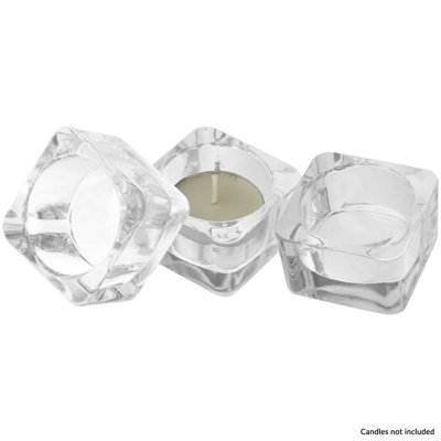 Square Tealight Candle Holder Set of 12 - M&W