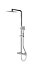 Square Thermostatic Shower Kit with Fixed Head & Adjustable Handset - Chrome - Balterley