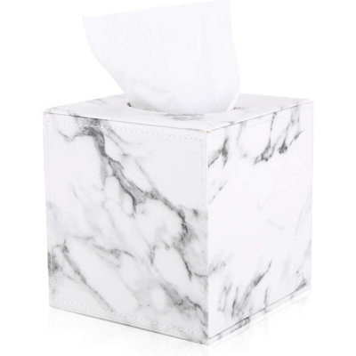 Square Tissue Box Marble,Size: 13.5 x 13.5 x 13.5 cm, internal depth ...