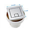 Square Toilet Cistern Push Button Dual Air Pneumatic Flush Chrome Bathroom