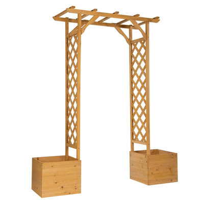 Square top Wooden Arch and Planter Frame