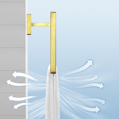 Square towel ring for bathroom, wall-mounted towel rack for bathroom ...