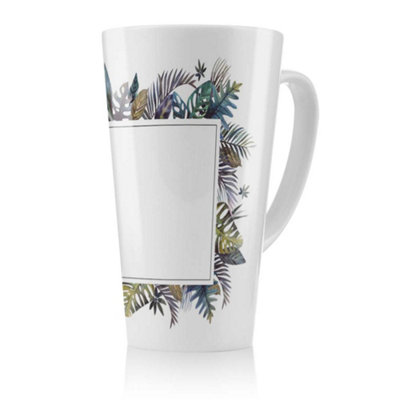 Square Tropical Border Latte Mug, Stunning Designer mug fit for any ...