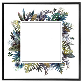 Square tropical border (Picutre Frame) / 12x12" / Oak