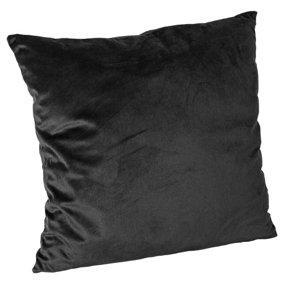 Square Velvet Cushion - 55cm x 55cm - Black