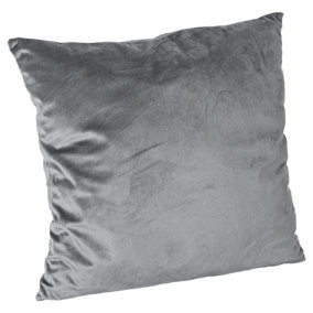 Square Velvet Cushion - 55cm x 55cm - Grey