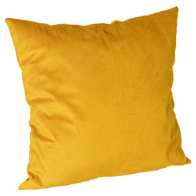 Square Velvet Cushion - 55cm x 55cm - Yellow