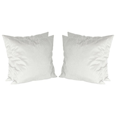 Square Velvet Cushions - 55cm x 55cm - Cream - Pack of 4