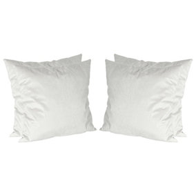 Square Velvet Cushions - 55cm x 55cm - Cream - Pack of 4