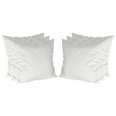 Square Velvet Cushions - 55cm x 55cm - Cream - Pack of 6