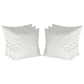 Square Velvet Cushions - 55cm x 55cm - Cream - Pack of 6