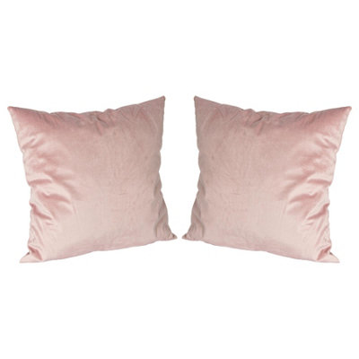 Square Velvet Cushions - 55cm x 55cm - Pink - Pack of 2