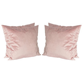 Square Velvet Cushions - 55cm x 55cm - Pink - Pack of 4